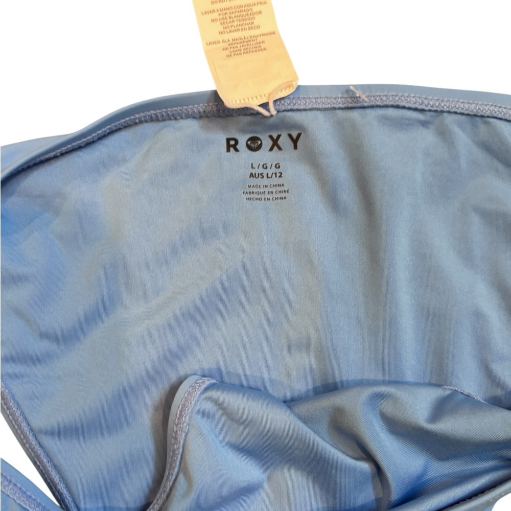 Roxy Beach Classics Bikini Bottom Large Blue Moderate Coverage NWT - Picture 4 of 5